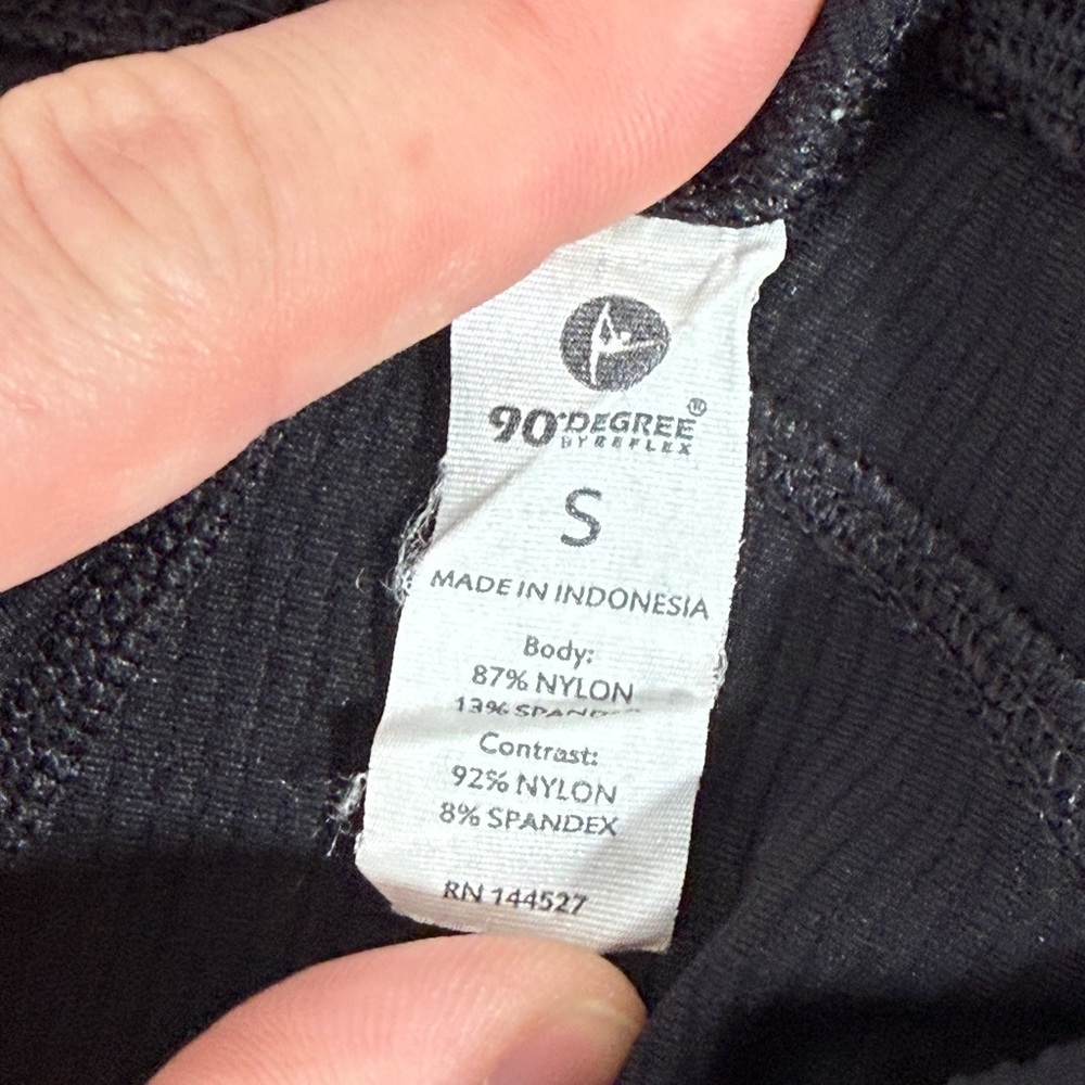 🖤 90 Degree by Reflex Black Ribbed Lounge Pants Size Small Pockets - Picture 3 of 5